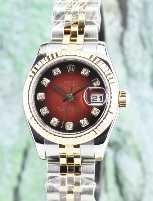 (image for) A ROLEX LADY SIZE OYSTER PERPETUAL DATEJUST - 179173